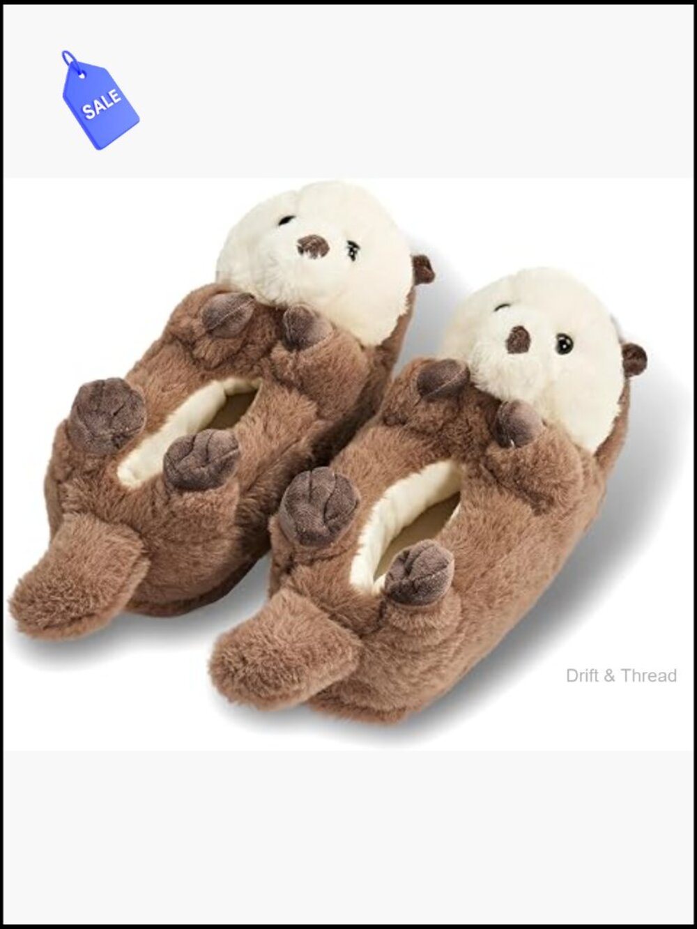 Soft Plush Animal Slippers for Women, Cozy Fuzzy House Shoes with Non-Slip Grips